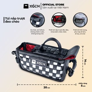 Túi Nắp Trượt Đeo Chéo Nam, Nữ độc lạ, Da Thật chính hãng XáchTM Việt Nam