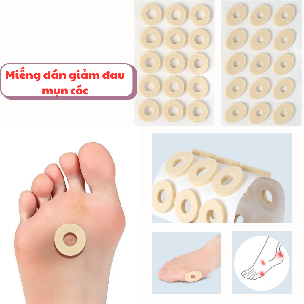 Miếng dán giảm đau mụn cóc, mụn cơm, miếng dán chống chai chân, hỗ trợ loại bỏ mụn cóc, mụn cơm