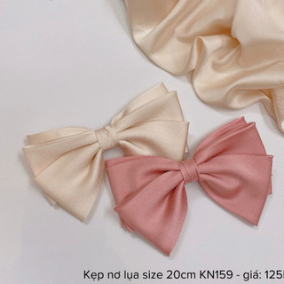 [ Hàng Thiết Kế] Kẹp Nơ Kẹp Nơ Lụa Đẹp Size 20cm