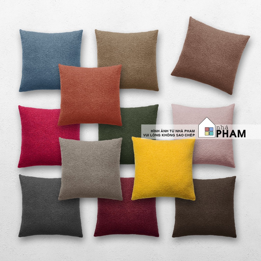 GỐI TỰA SOFA , VẢI BÔNG XÙ (45x45CM) (30X50CM)