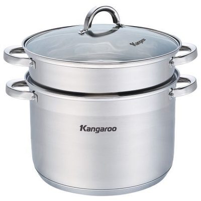 Bộ nồi xửng 5 đáy inox 304 Kangaroo 26cm KGCP26C1S