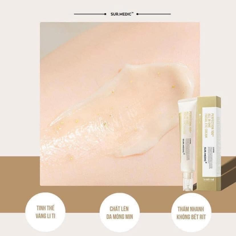 [Sur Medic] Kem mắt giảm thâm Sur.Medic+ Perfection 100tm All In One Facial Eye Cream 35ml