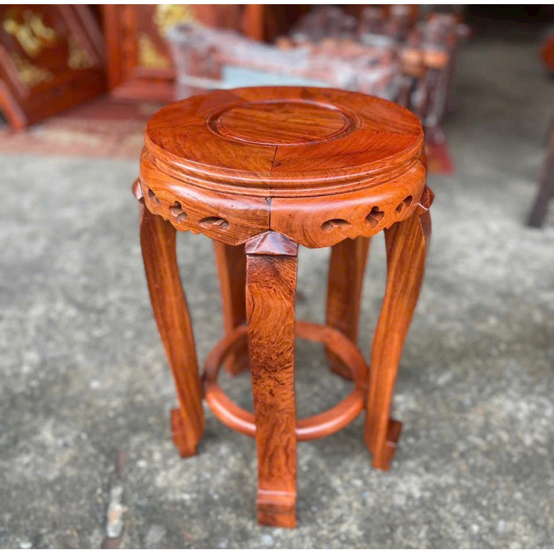 Đôn tròn gỗ Hương cao 50 mặt 30cm