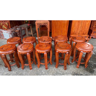 Đôn tròn gỗ Hương cao 50 mặt 30cm
