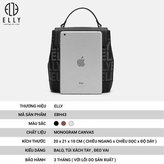 [Quà tặng giáo viên cao cấp sang trọng] BALO NỮ THỜI TRANG ELLY – EBH43