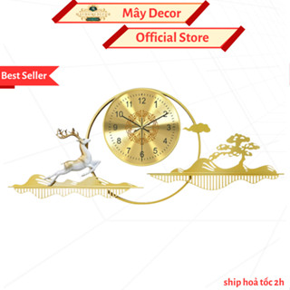 Đồng hồ treo tường trang trí HƯƠU TÀI LỘC hãng Mây Decor, Lianzhang JJT mã 294