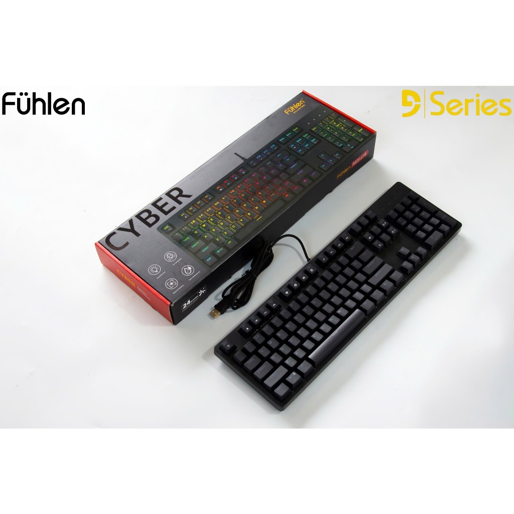Bàn phím cơ Blue switch Fuhlen CYBER, Phím Gaming LED Rainbow 16 chế độ, bảo hành 24 tháng | BigBuy360 - bigbuy360.vn