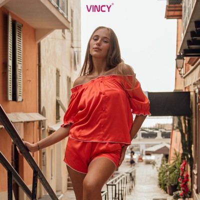 Bộ Đồ Short Satin Nữ Vincy BSS020W41