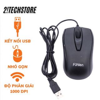 Chuột Dây Fuhlen L102 - Chính Hãng, Độ Chính Xác Cao 1000 DPI Optical USB, Thiết Kế Ergonomic.