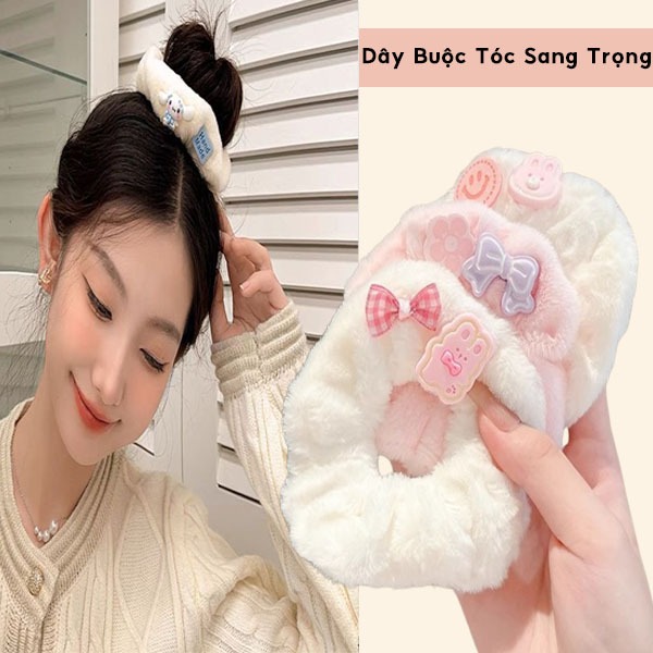 Dây Buộc Tóc Sang Trọng Cổ Tích Mùa Thu Đông Mới Vẻ Đẹp Ngọt Ngào Băng Đô Quấn Tóc Cô Gái Đơn Giản