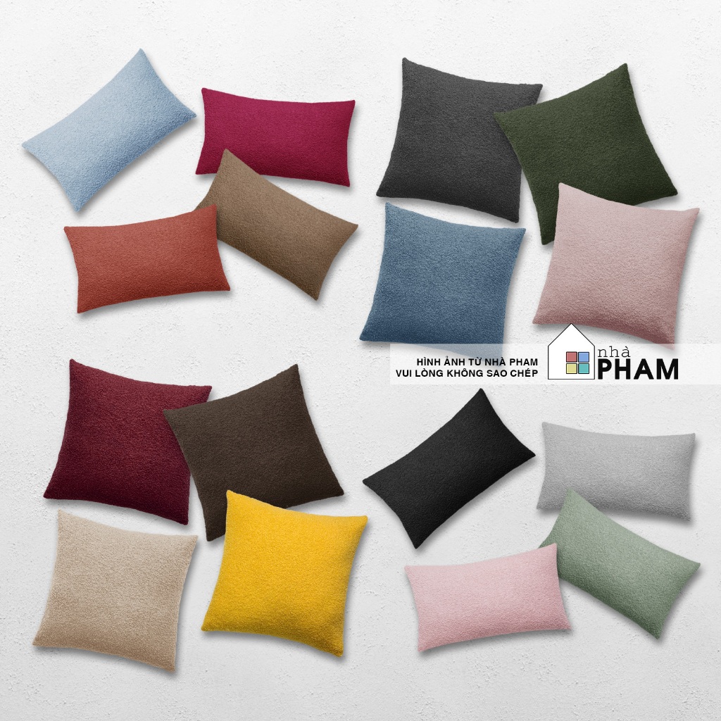 VỎ GỐI TỰA SOFA , VẢI BÔNG XÙ (45x45CM) (30X50CM)
