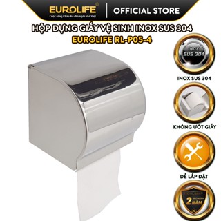  Hộp đựng giấy vệ sinh Inox 304 Eurolife EL-P05-4  Trắng bạc  