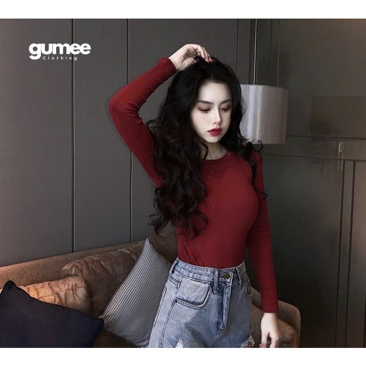 Áo dài tay ôm body nữ Gumee, áo giữ nhiệt tay dài bó fit dáng chất dày dặn mặc mùa đông co giãn- G02 | BigBuy360 - bigbuy360.vn