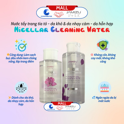 [HỎA TỐC] Nước tẩy trang tía tô Jamizu Micellar Cleaning Water - Da khô & nhạy cảm - da hỗn hợp - Chính hãng