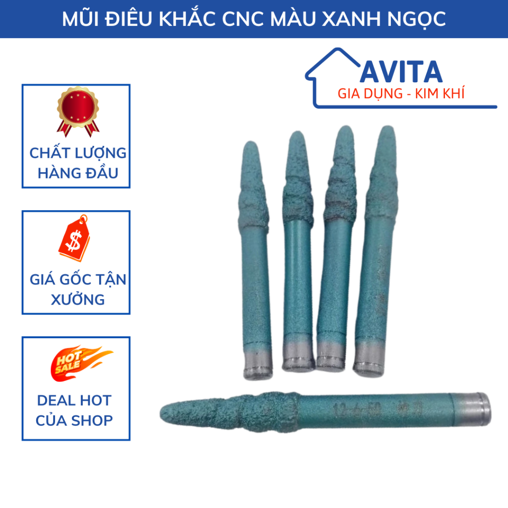 Mũi điêu khắc CNC màu xanh ngọc chạm đá xanh rêu, xanh đen