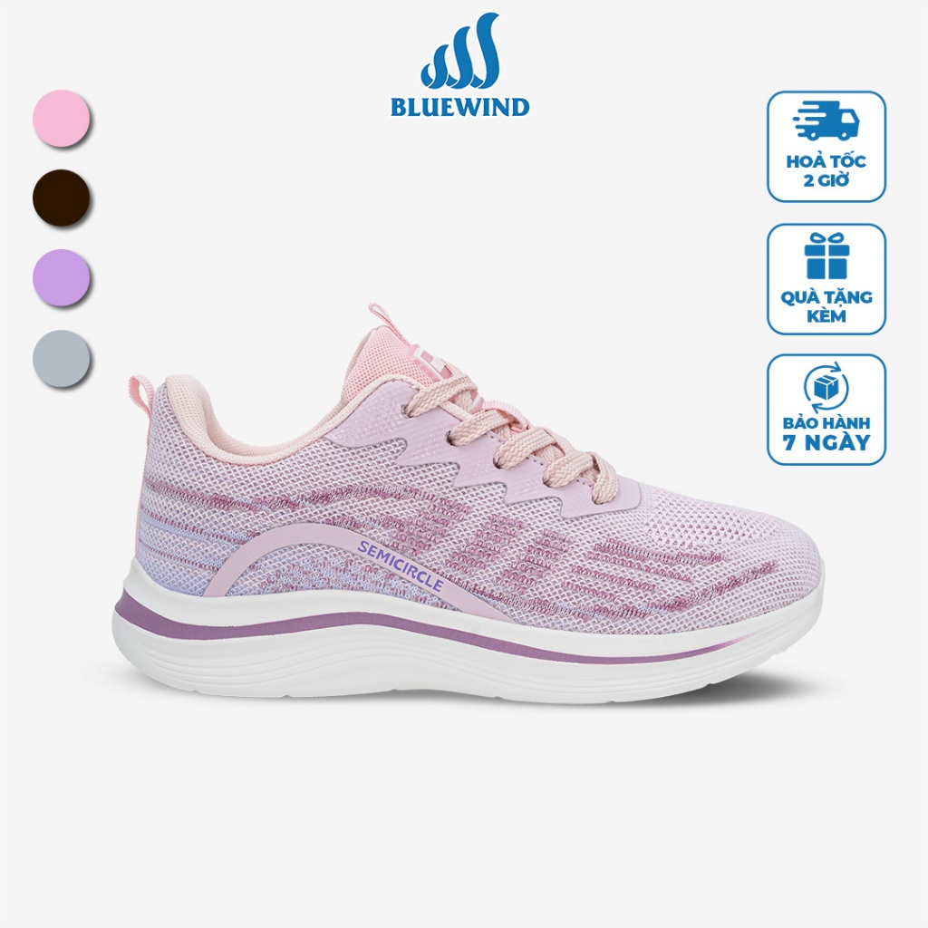 [TĂNG SIZE] Giày Thể Thao Nam Nữ Siêu Nhẹ BLUEWIND Semicircle Êm Chân, Thoáng Khí Phù Hợp Giày Chạy Bộ Nữ 68380