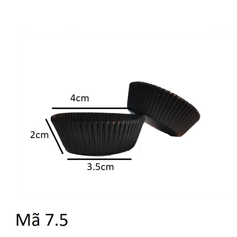 CHÉN GIẤY ĐEN MÃ 7.5CM (1000 CÁI/CÂY)