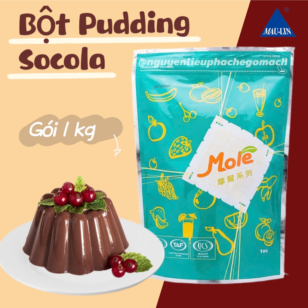 Bột Pudding Socola More 1KG - Chocolate Pudding Sha Powder 1KG