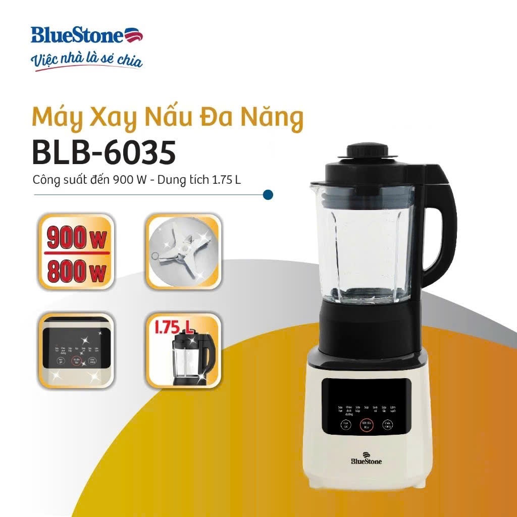 Máy Làm Sữa Hạt Đa Năng BlueStone BLB-6035 Công Suất 900W Cối 1,75L Bảo Hành 2 Năm