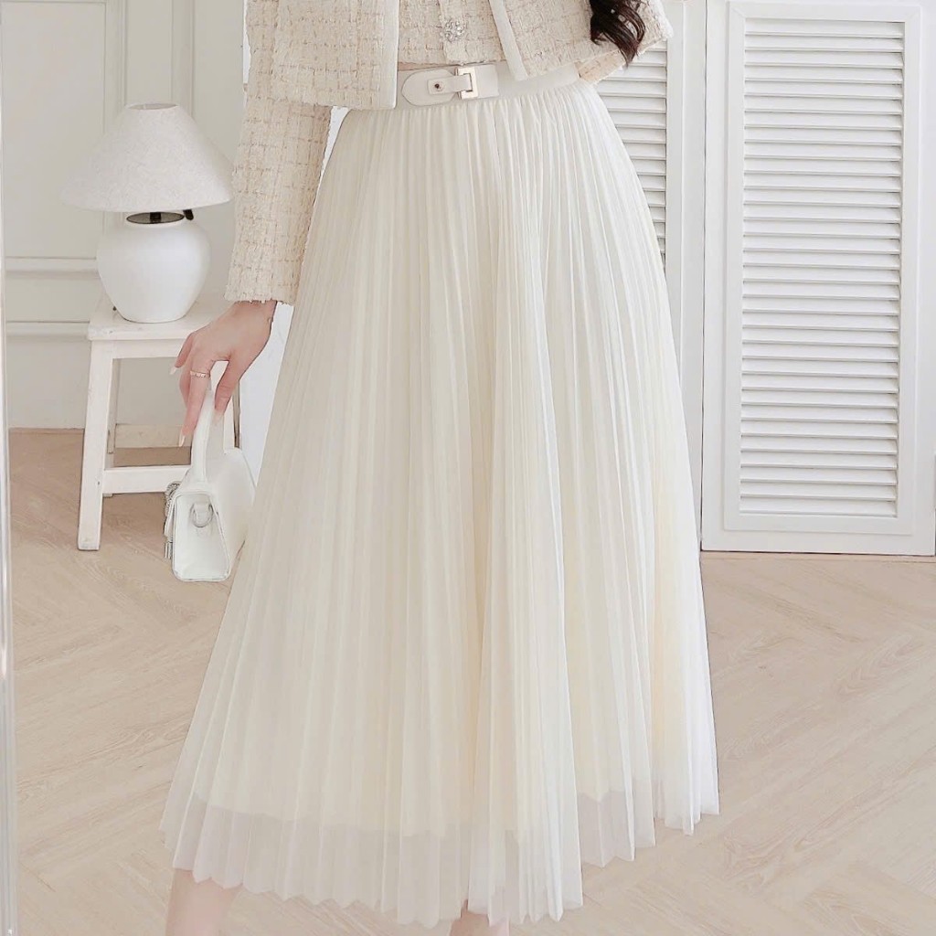 ZAMY SHOP - CV maxi đai cạp nữ tiểu thư dịu dàng thanh lịch Freesize dễ phối ( Chân váy )