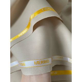 Vải Quần Tây Màu Be Wool Cashmere Merino Nhập Khẩu - Vải Quần Tây Cao Cấp Merino wool - Vải Quần Tây Màu Kem