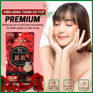 Viên uống thơm cơ thể Infinity Premium Fragrance Rose 60 Viên / 30 ngày của Nhật Bản