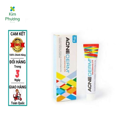 💯Acne Derm Kem giảm mụn Acnederm Azelaic Aicd 20% làm trắng da 20g