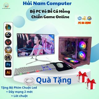Bộ PC Vỏ Bể Cá Hồng Gaming Core i5 i7 ram 16g card 1050 Chiến Mọi Game Online Fifa Csgo Đột Kích Aoe Gta 5 - Hải Nam PC
