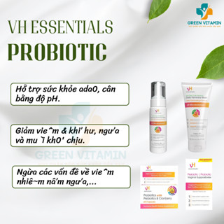 VH Essentials With Probiotics, Prebiotics, Cranberry, DUNG DỊCH VỆ SINH PHỤ NỮ HỖ TRỢ SỨC KHỎE 177ML