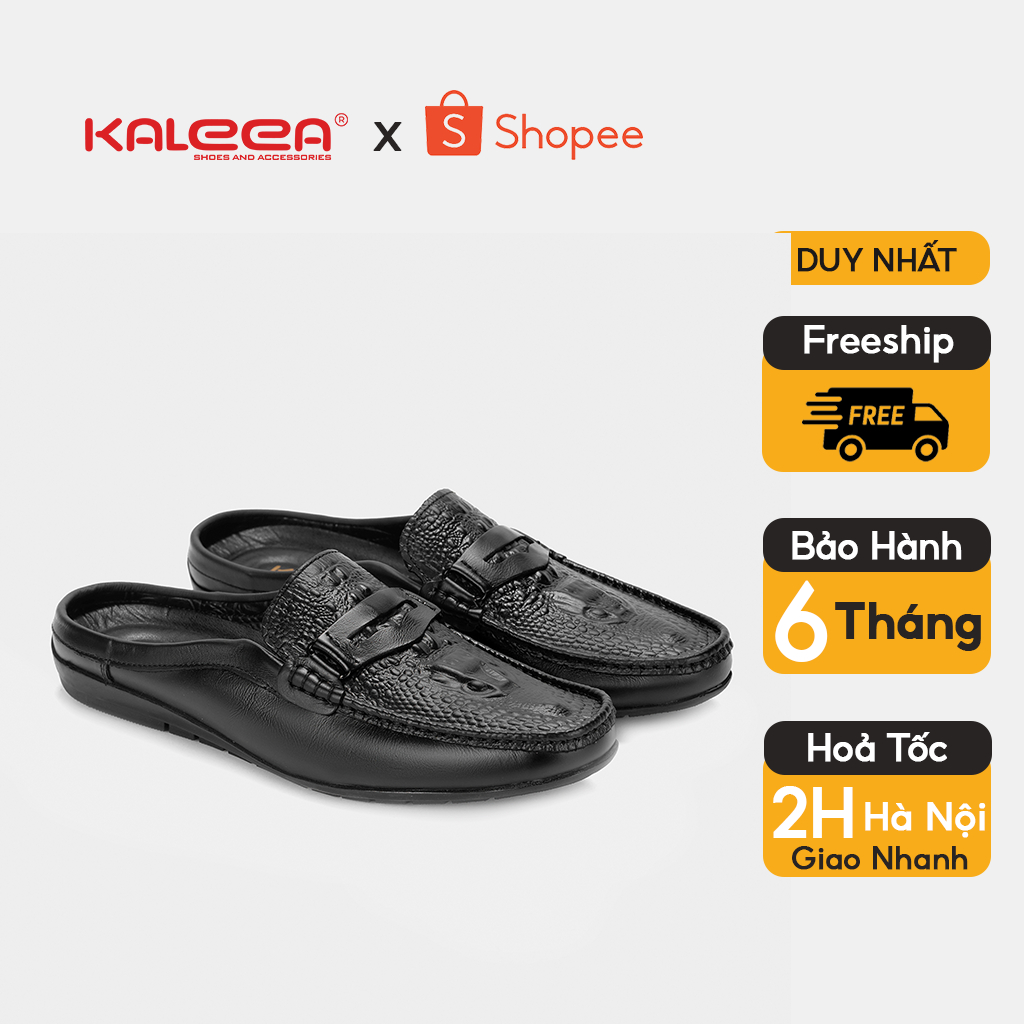 Giày Sục Nam  Da Bò Size 38 Đến 43 - Kaleea IS72