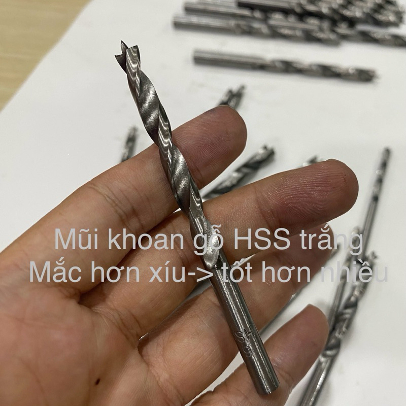 Mũi khoan gỗ HSS ba chĩa chuyên dụng