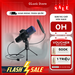 Micro Thu Âm Để Bàn Chân Usb Dùng Cho Máy Tính Laptop PC Mic Thu Lọc Âm Khử Tiếng Ồn Dùng Phát Livestream