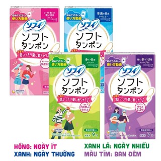BĂNG VỆ SINH TĂM BÔNG UNICHARM NHẬT BẢN - BĂNG VỆ SINH TAMPON