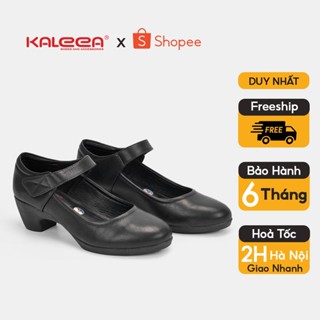 [Hoả tốc HN] Giày Cao Gót Nữ Đế Vuông Thanh Lịch Dây Quai Dán Đế Cao 5p - Kaleea K02
