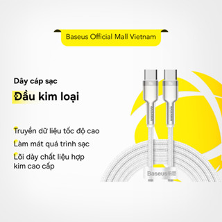 Dây cáp sạc nhanh Baseus Đầu Usb C Sang Type C Hỗ Trợ Qc 4.0 cho Phone 15, Mac.book, Laptop, Hu.awei, Xiao.mi, Sa.msung
