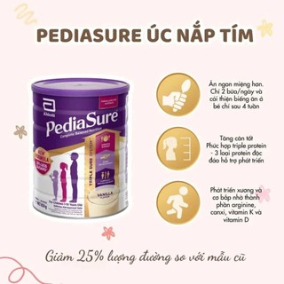 [Date 9/2027] Sữa PediaSure Úc nắp tím 850g cho bé từ 1 - 10 tuổi