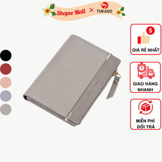 Ví Nữ Mini Cầm Tay TAILIAN Phối Da Lộn Chính Hãng Gấp 2 Nhỏ Gọn Siêu Đẹp Giá Rẻ TL01 - Tukado