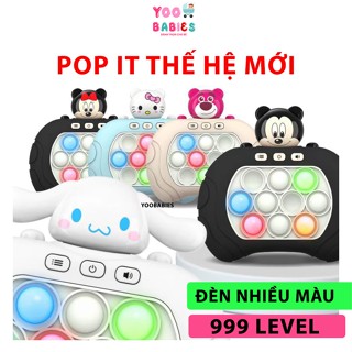 Pop it điện tử thế hệ mới ĐÈN LED NHIỀU MÀU, máy chơi game SPEED PUSH 999 LEVEL có đèn nhạc luyện tay mắt phù hợp cho bé