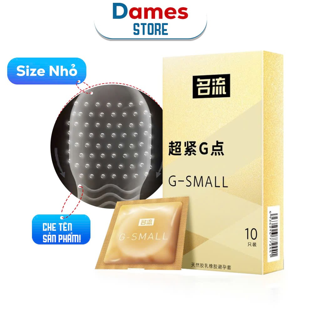 Bao Cao Su Gân Gai Size Nhỏ 45mm G-Small, Bcs Siêu Mỏng, Kd-tg (Hộp 10C) | Dames.Store