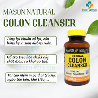 Mason Natural Colon Herbal Cleanser - Viên Uống Thải Độc Đại Tràng, Hỗ Trợ Tiêu Hóa 100 viên