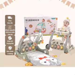 Nubie Thảm Nhạc Cho Bé Sơ Sinh Kiêm Xe Tập Đi 3IN1, Đồ Chơi Cho Trẻ 0-12 Tháng Nằm Chơi, Nghe Nhạc Đàn Piano
