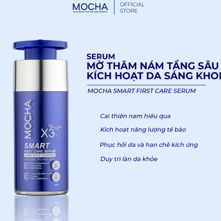 Tinh Chất Giảm Sạm Nám Chuyên Sâu Mocha Smart First Care Serum 30ml