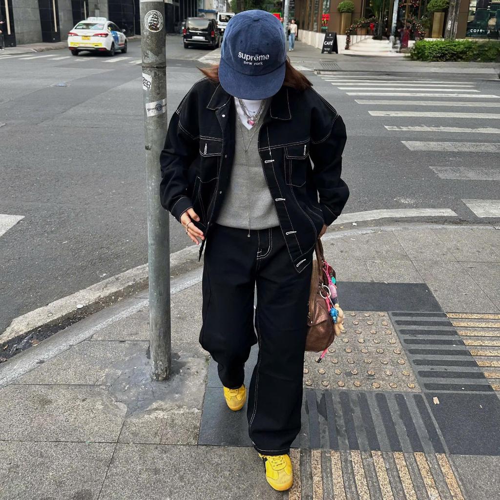 DENIM JACKET - Áo khoác denim xanh chỉ trắng Whose Studio | BigBuy360 - bigbuy360.vn