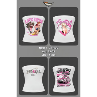 ( Có Sẵn ) Áo Ống Tube MIANN Dáng Dài Màu Trắng Phong Cách Y2k ( HÀNG ODR BBI TRÁNH HUỶ SAU 24h GIÚP SỐP NGHEN )