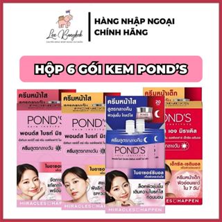 [Mẫu Mới] Hộp 6 Gói Kem Dưỡng Trắng Sáng Da Mặt, Chống Nắng Ponds / Pond's Bright Beauty Miracle Face Thái Lan 7g
