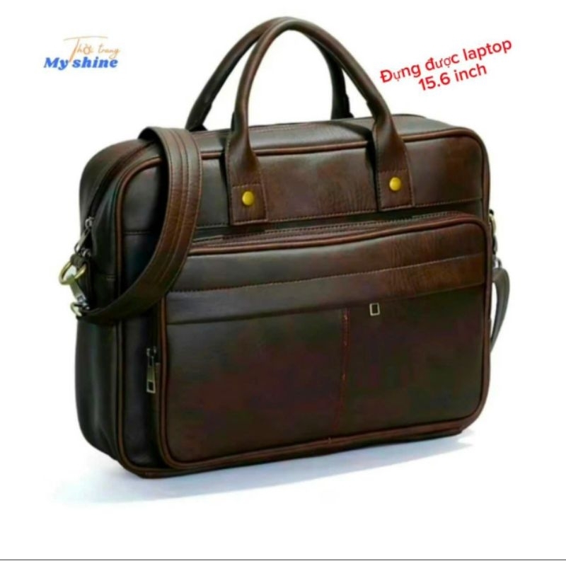 Cặp da công sở cao cấp, túi đựng laptop nhiều ngăn tiện dụng