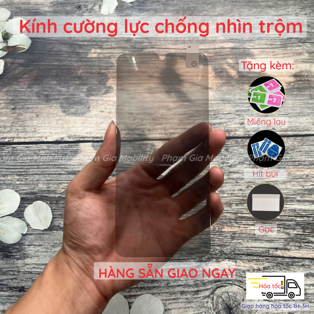 Kính cường lực chống nhìn trộm Samsung Galaxy A16 5G ko viền đen (ko full)