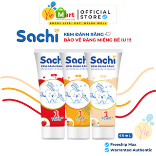 Kem Đánh Răng Sachi Cho Bé Giúp Làm Sạch Ngừa Sâu Răng, Khử Mùi Hôi Miệng 60g