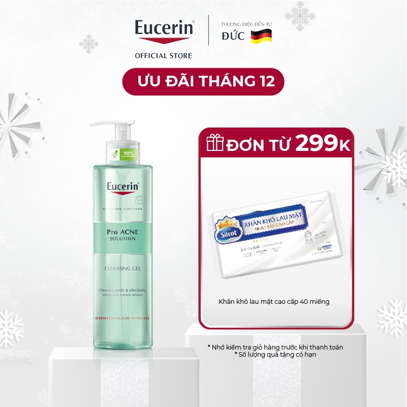 Gel Rửa Mặt Giảm Mụn Eucerin Pro Acne Cleansing Gel 400Ml