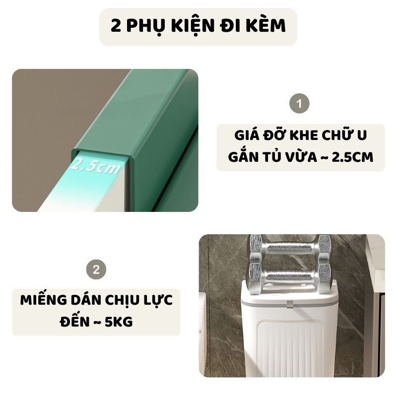 Thùng Rác Treo Tủ ENODA HOME,Gắn Tường,Thùng Rác Nắp Lật Thông Minh Tiện Dụng TR033 | BigBuy360 - bigbuy360.vn